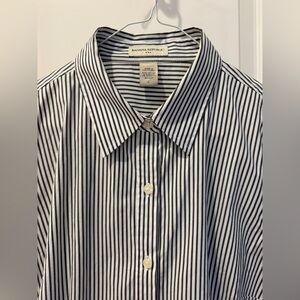 Banana Republic Black and White Striped Shirt
